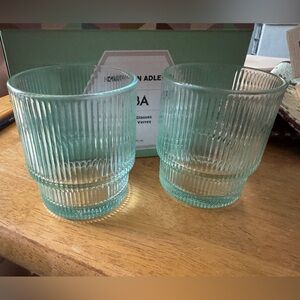 Jonathan Adler set of two glasses never. Used still in box